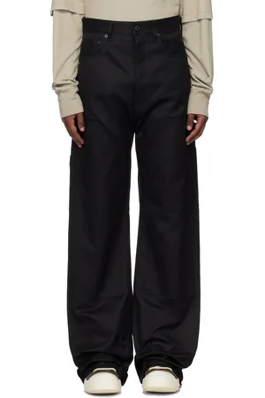 Rick Owens Black Porterville Double Knee Geth Cut Jeans