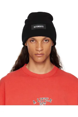 Vetements Black Blackout Logo Beanie