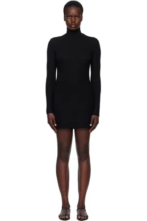 Leset Black Lauren Turtleneck Minidress