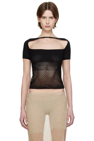 Isa Boulder Black Band Fishnet Top