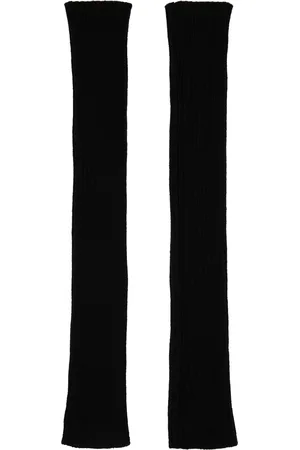 Rick Owens Black Porterville Ribbed Arm Warmers