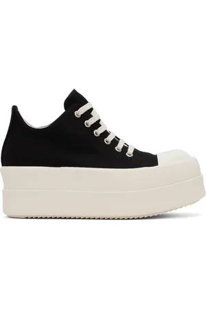 Rick Owens Black Porterville Double Bumper Low Sneaks Sneakers