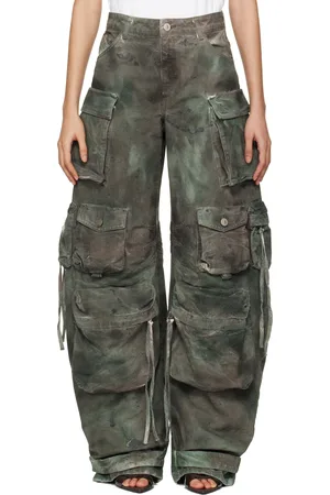 The Attico Green Fern Camouflage Jeans