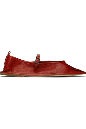 Hereu Red Dansa Supple Shiny Ballerina Flats