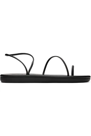 Ancient Greek Sandals Black Kansiz Sandals