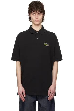 Lacoste Black Loose Fit Piqué Badge Polo