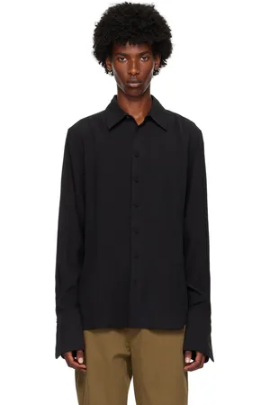 LGN LOUIS GABRIEL NOUCHI Black Musketeer Cuffs Shirt
