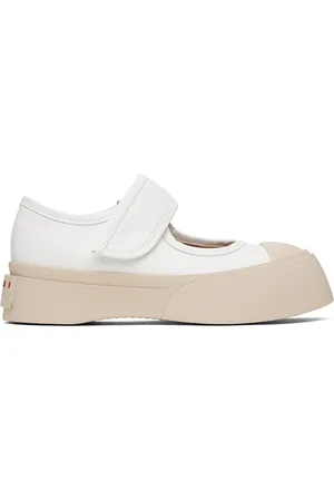 Marni White Pablo Mary Jane Ballerina Flats