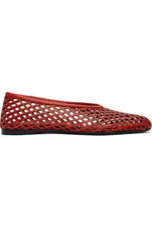 Proenza Schouler Red Tee Perforated Ballerina Flats