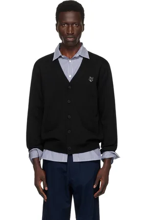 Maison Kitsuné Black Bold Fox Head Cardigan