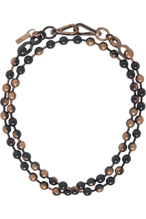 We11 Done Black & Bronze Colored Ball Chain Necklace