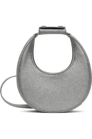 Staud Silver Goodnight Moon Bag