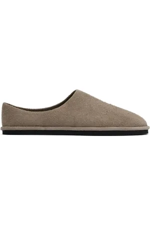 Auralee Beige Suede Slippers