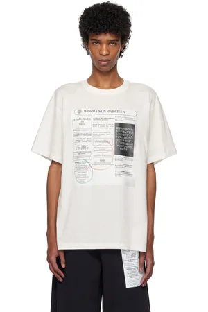 Maison Margiela White Newspaper Print T-shirt