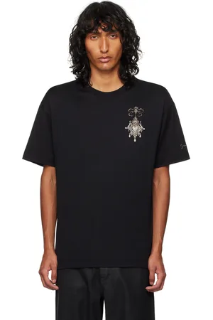 Givenchy Black Embroidered Chandelier & Pearls T-shirt
