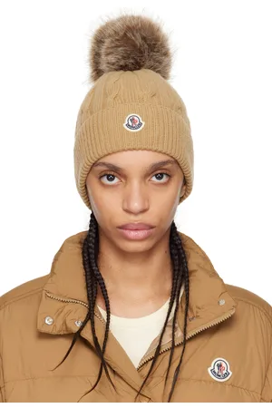 Moncler Beige Wool & Cashmere Pom Pom Beanie