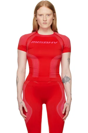 MISBHV Red Jacquard Sport Top