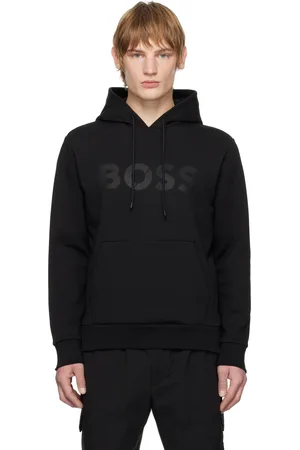 HUGO BOSS Black Bonded-Logo Hoodie