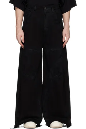 JULIUS Black Degraded Punk Wide Jeans