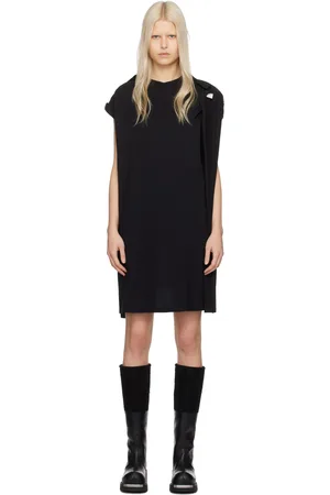 Maison Margiela Black Raw Edge Midi Dress