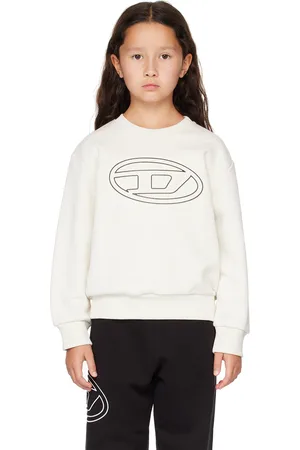 Diesel Kids White Smartbigoval Over Sweatshirt