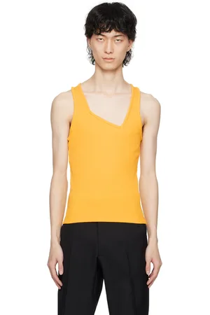 Bianca Saunders Yellow Scoop Neck Tank Top