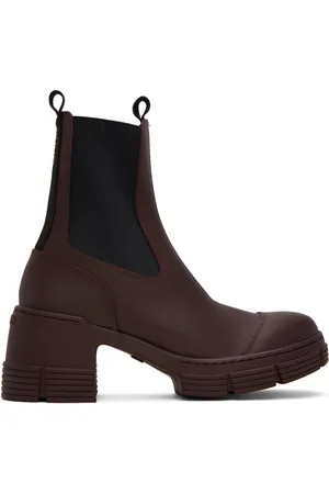 Ganni Burgundy City Boots