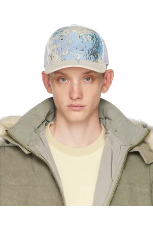 GREG LAUREN Off-White Paint Splattered Cap
