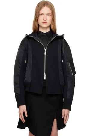 SACAI Black Sponge Sweat Hoodie