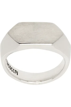 EMANUELE BICOCCHI Silver Scratched Signet Ring