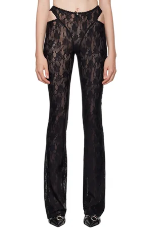 MISBHV Black Lace Cut Out Trousers