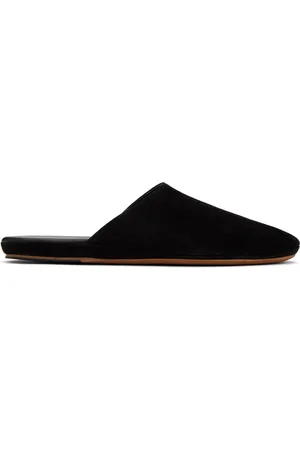 The Row Black Franco Slippers