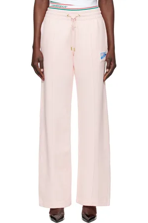 Casablanca Pink Greek Temple Patch Open Hem Lounge Pants
