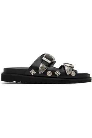 TOGA VIRILIS Black Buckle Sandals