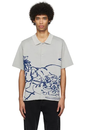 CARNE BOLLENTE Gray & Navy Tits Time Shirt