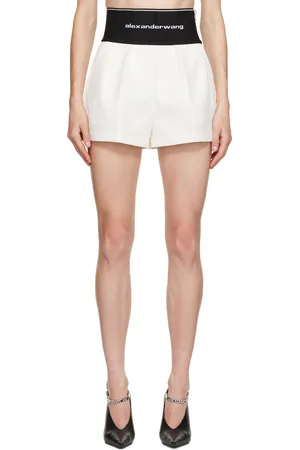 Alexander Wang White High-Rise Shorts