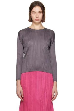 PLEATS PLEASE ISSEY MIYAKE Gray Monthly Colors September Top