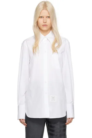 Thom Browne White Pointed Collar Shirt