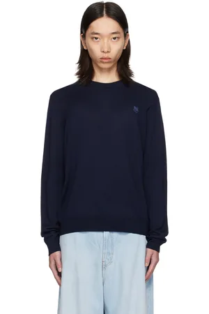 Maison Kitsuné Navy Bold Fox Head Sweater