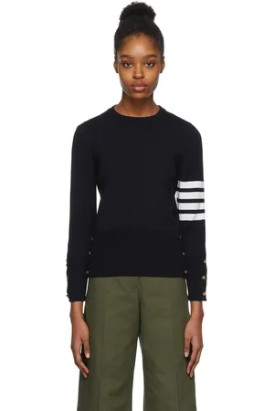 Thom Browne Navy Milano Classic Crewneck Pullover