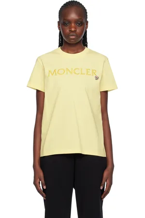 Moncler Yellow Embroidered T-Shirt