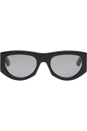Gucci Black Rectangular-Frame Sunglasses
