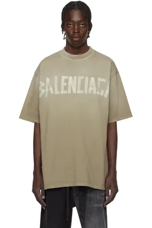 Balenciaga Taupe New Tape Type Medium Fit T-shirt