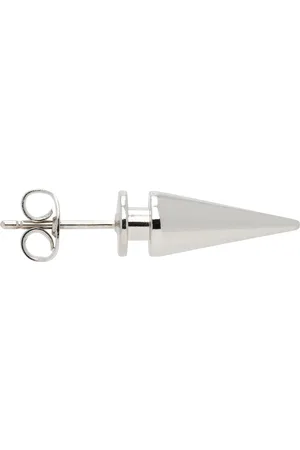 In Gold We Trust Silver Spike Pin Single Earring