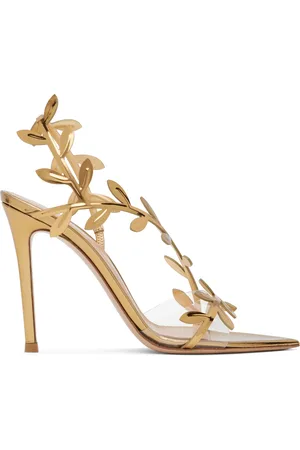 Gianvito Rossi Gold Flavia Heeled Sandals