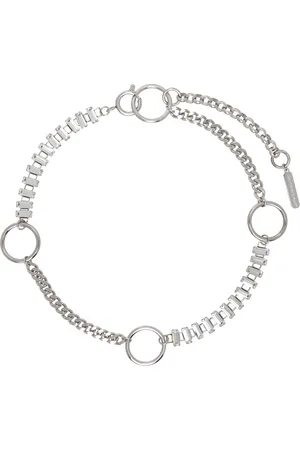 Justine Clenquet Silver Chloë Crystal Choker