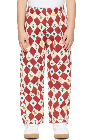 Bobo Choses Kids Red Harlequin Pants