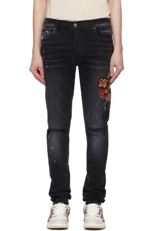 AMIRI Black Vintage Patch Skinny Jeans