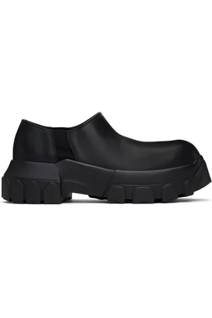 Rick Owens Black Hollywood Slip On Tractor Loafers