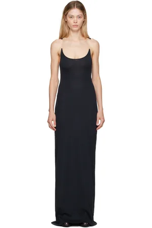 Y / PROJECT Black Invisible Strap Maxi Dress